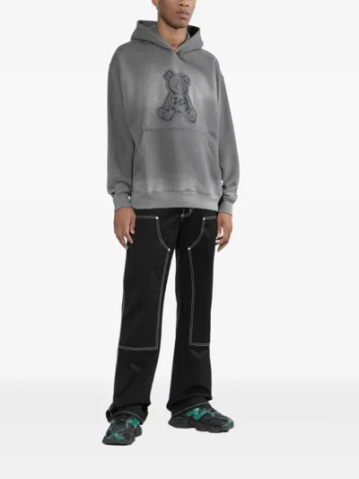 Izzue Graphic-print Hoodie In Gray