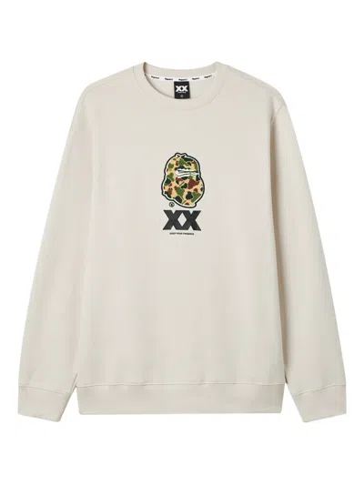 Fingercroxx Camouflag- Appliqué Sweatshirt In Neutral