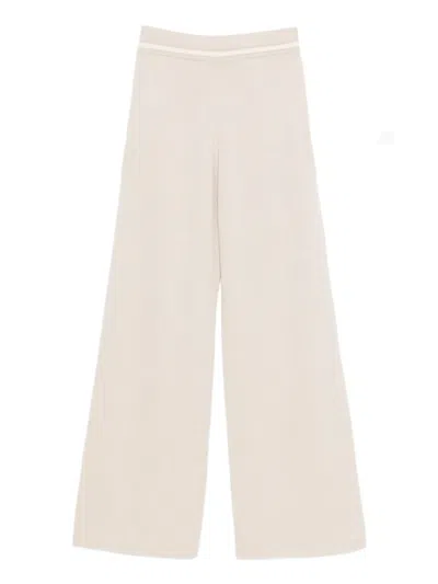Eleventy Ribbed Drawstring Trousers In Neutral
