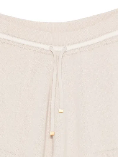 Eleventy Ribbed Drawstring Trousers In Neutral