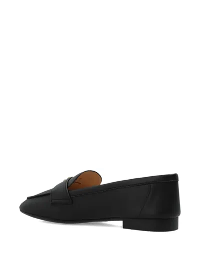 Coach Sculpted C Black Leather Loafers In Black