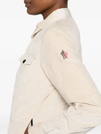Moncler Nangy Quilted Cotton And Modal-blend Corduroy Down Jacket In Neutral