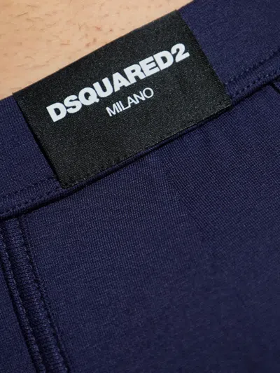 Dsquared2 Logo-patch Boxers In Blue
