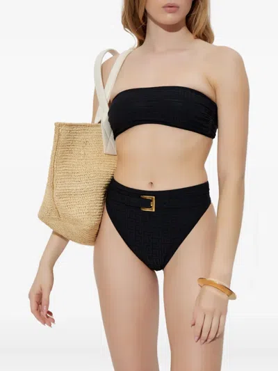Balmain Belted-waist Bikini In Black