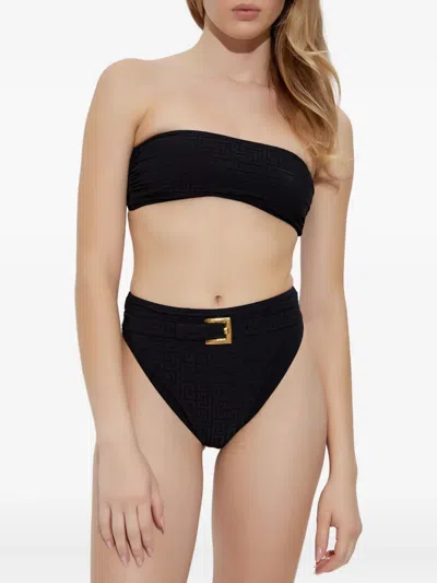 Balmain Belted-waist Bikini In Black