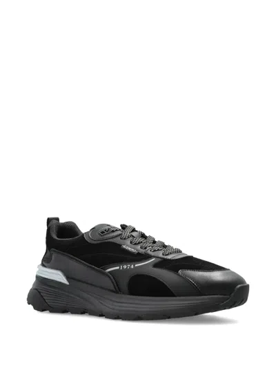 Iceberg Panelled Lace-up Sneakers In Black