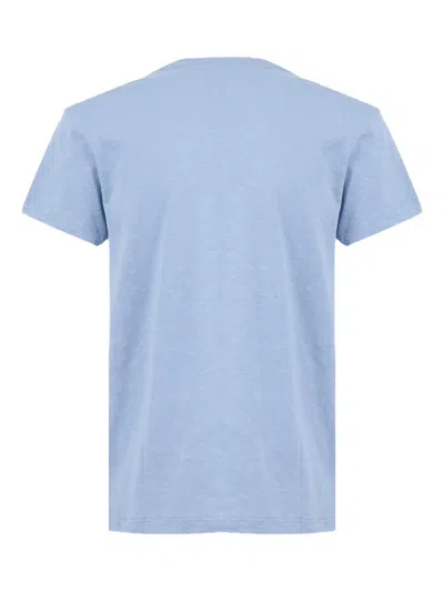 Mira Mikati Headphones-embroidered T-shirt In Blue