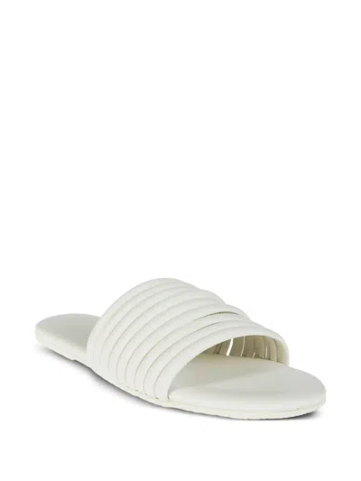 Tkees White High-strap Sandals With Design In Neutral