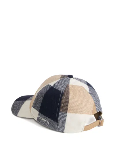 Woolrich Checked-pattern Baseball Cap In Brown