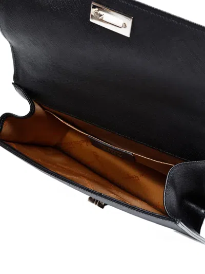 Pre-owned Ferragamo 2000-2015 Ganchini Shoulder Bag In Black