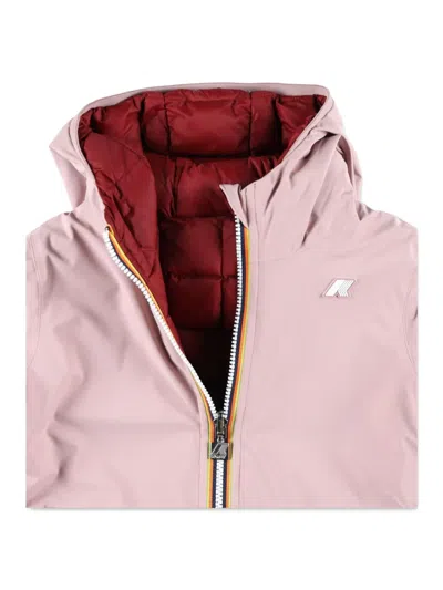 K-way Kid Sophie Thermo Plus Reversible Hooded Down Jacket In Pink