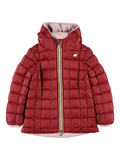 K-way Kid Sophie Thermo Plus Reversible Hooded Down Jacket In Pink