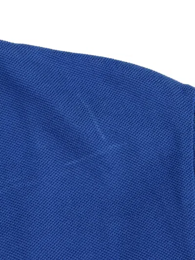 Pre-owned Hermes Logo-embroidered Chest-pocket T-shirt In Blue