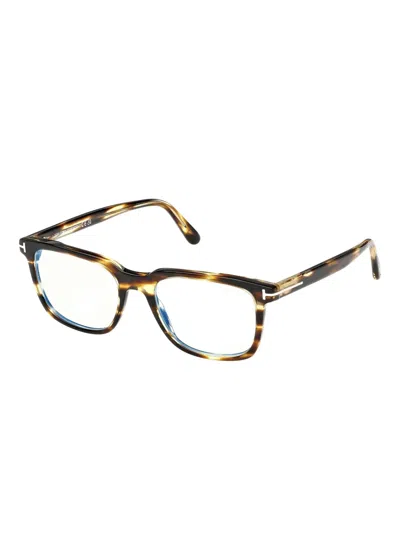 Tom Ford Eyewear Square Frame Glasses In Brown