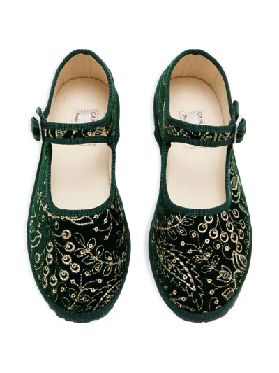 MIDNIGHT GARDEN 刺绣芭蕾鞋