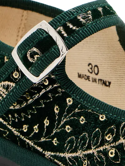 MIDNIGHT GARDEN 刺绣芭蕾鞋