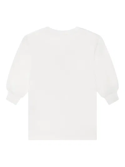 Moschino Bow-print Dress In White