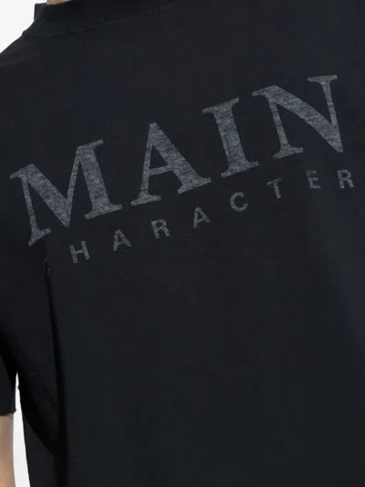 Balenciaga Black Faded Regular Fit Logo T-shirt In Black