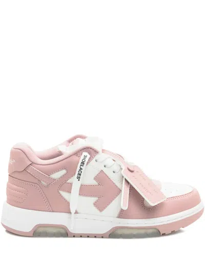 Off-white 30mm Out Of Office Leather Sneakers In Pink