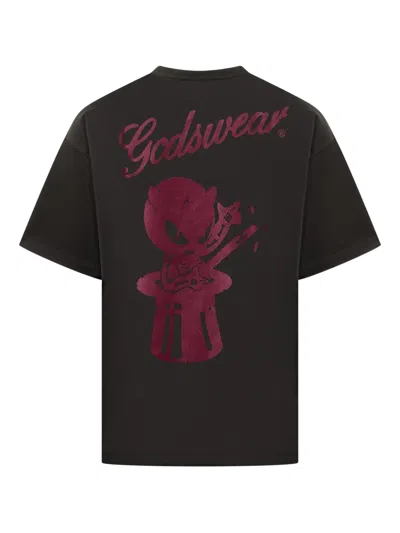 Gcds Graphic-printed T-shirt In Black