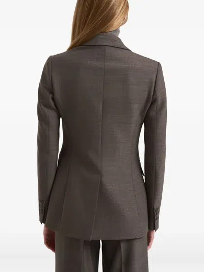 P.a.r.o.s.h Poly Wool Jacket In Brown