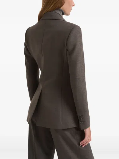 P.a.r.o.s.h Poly Wool Jacket In Brown