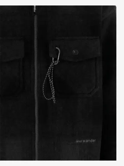 And Wander Flap-pocket Zip Jacket In Black