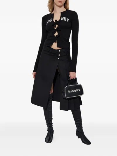 Misbhv Varsity Bows Longsleeve Top In Black