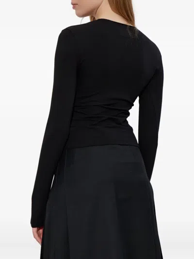 Misbhv Varsity Bows Longsleeve Top In Black