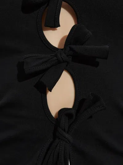 Misbhv Varsity Bows Longsleeve Top In Black