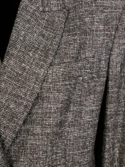 Pinko Double-breasted Flannel Blazer In Gray