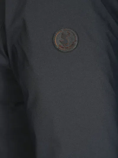 Save The Duck Leyla Fixed Hood With Button Flap In Black