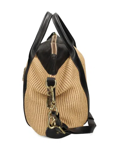 As98 Woven Panelled Tote Bag In Neutral