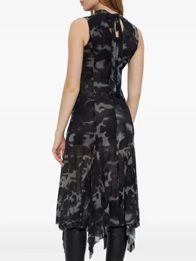 Misbhv Keyhole-neck Asymmetric Dress In Black