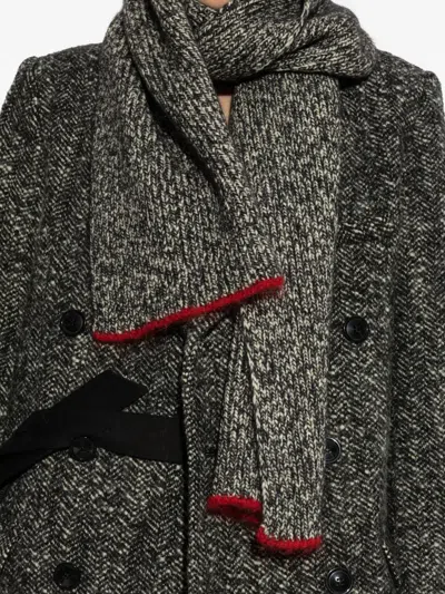 Isabel Marant Luca Mohair And Wool Blend Scarf In Gray