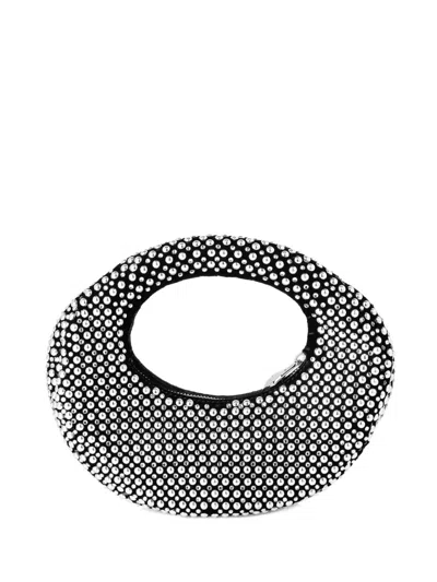Philipp Plein Rounded Small Bag All-over Studs In Black