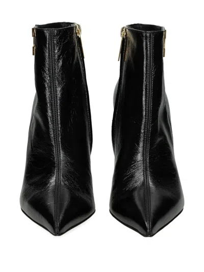 Elisabetta Franchi Logo-plaque Heeled Boots In Black