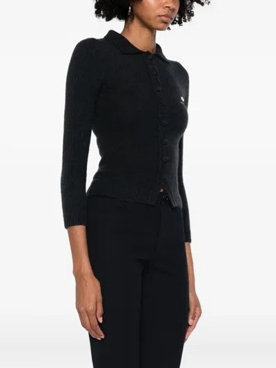 Shushu-tong Logo-detail Cardigan In Black