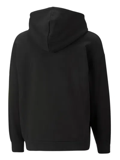 Puma Logo-appliqué Hoodie In Black