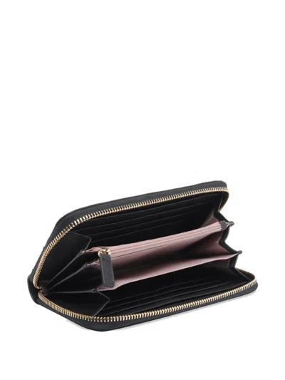 Liu •jo Textured Wallet Gold-tone Hardware In Black