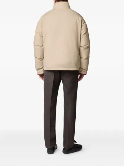 Tod's Down Jacket In Technical Cotton In Brown