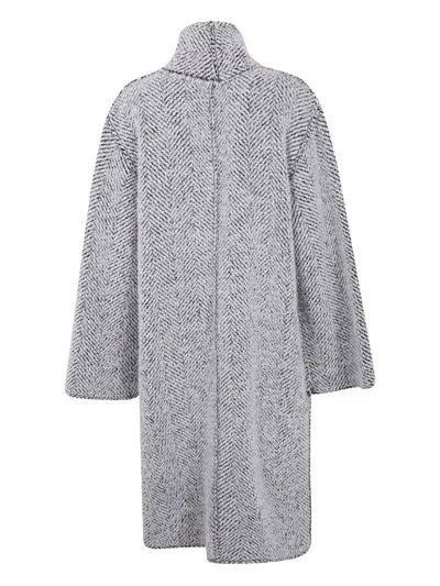 Alberta Ferretti Alberta Ferreti Shaw Boucle Coat In Gray