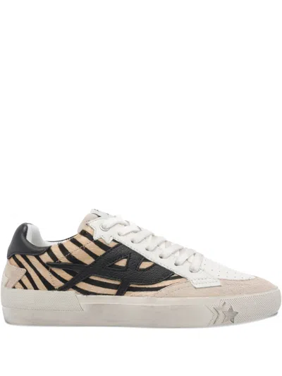 Ash Contemporary Low Top Sneakers With Contrast Panels In Neutral