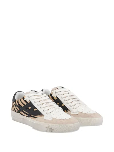 Ash Contemporary Low Top Sneakers With Contrast Panels In Neutral