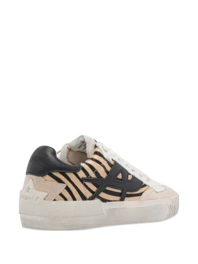 Ash Contemporary Low Top Sneakers With Contrast Panels In Neutral