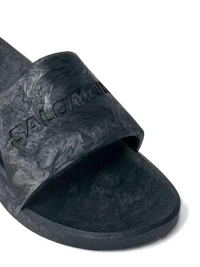 Salomon Summeride Logo-motif Slides In Gray
