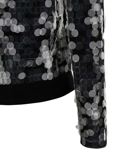 Max Mara Studio Necton Sequin Embellished Knit Cardigan In Black