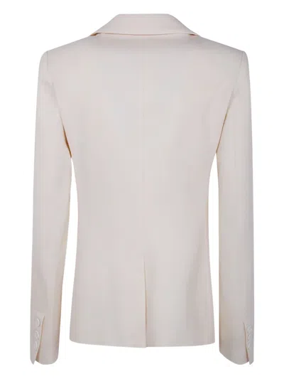 Semicouture Tailored Jacket Notched Lapels In Neutral