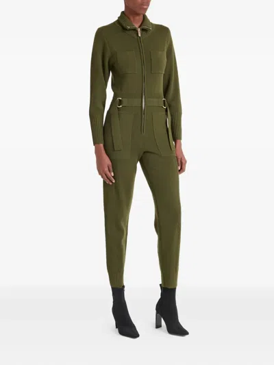 Temperley London Napoleon Knit Jumpsuit In Green