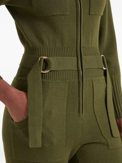 Temperley London Napoleon Knit Jumpsuit In Green